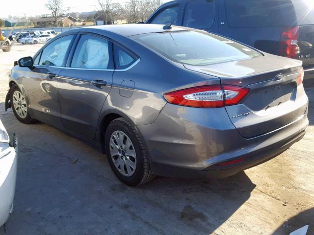 3FA6P0G79DR192068 - 2013 FORD FUSION S GRAY photo 3