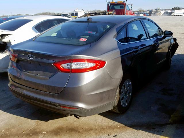 3FA6P0G79DR192068 - 2013 FORD FUSION S GRAY photo 4