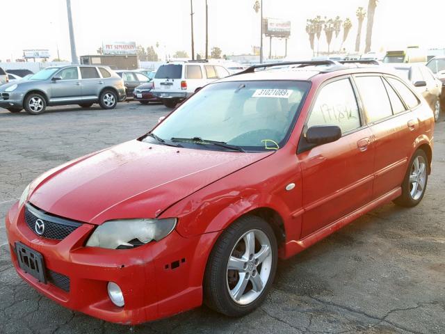 JM1BJ245821613861 - 2002 MAZDA PROTEGE PR RED photo 2