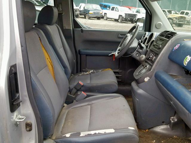 5J6YH28726L000981 - 2006 HONDA ELEMENT EX SILVER photo 5