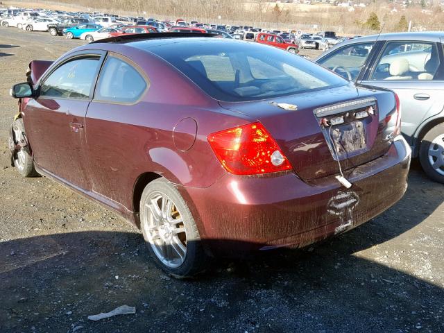 JTKDE167770213978 - 2007 TOYOTA SCION TC MAROON photo 3