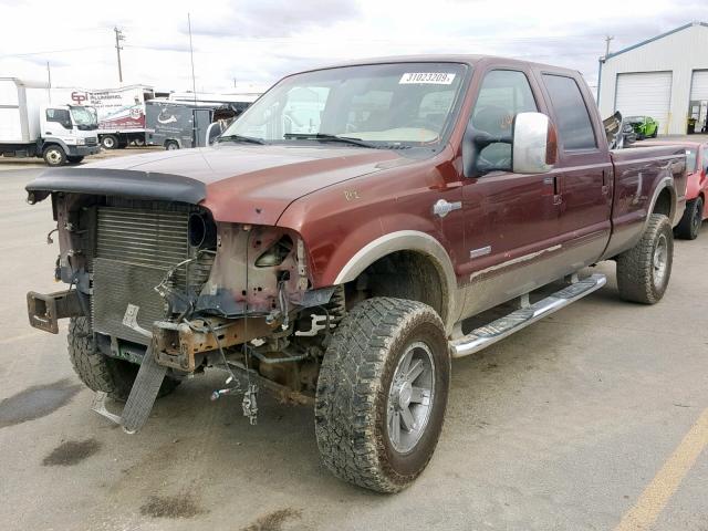 1FTWW31P96EC32873 - 2006 FORD F350 SRW S BROWN photo 2