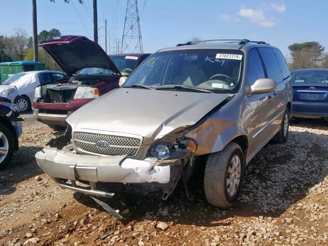 KNDUP131246594603 - 2004 KIA SEDONA EX GOLD photo 2