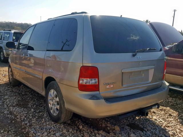 KNDUP131246594603 - 2004 KIA SEDONA EX GOLD photo 3