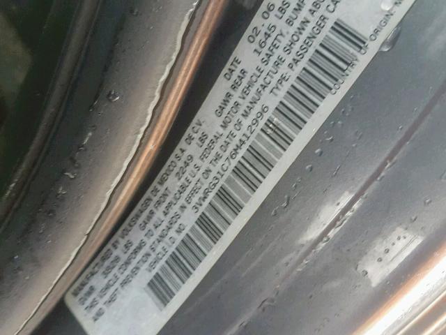 3VWRG31C76M412996 - 2006 VOLKSWAGEN NEW BEETLE Boz foto 10