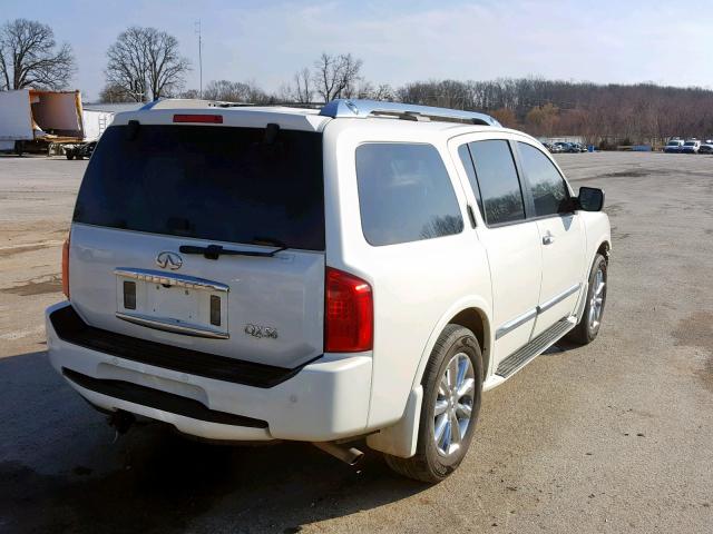 5N3AA08C18N912623 - 2008 INFINITI QX56 WHITE photo 4