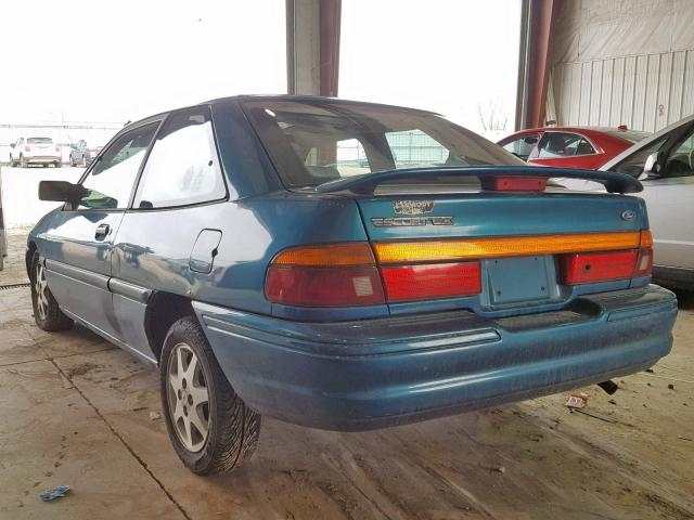 1FARP11J2RW184583 - 1994 FORD ESCORT LX TEAL photo 3