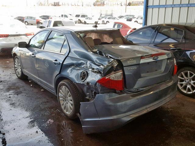 3FADP0L35BR128441 - 2011 FORD FUSION HYB BLUE photo 3