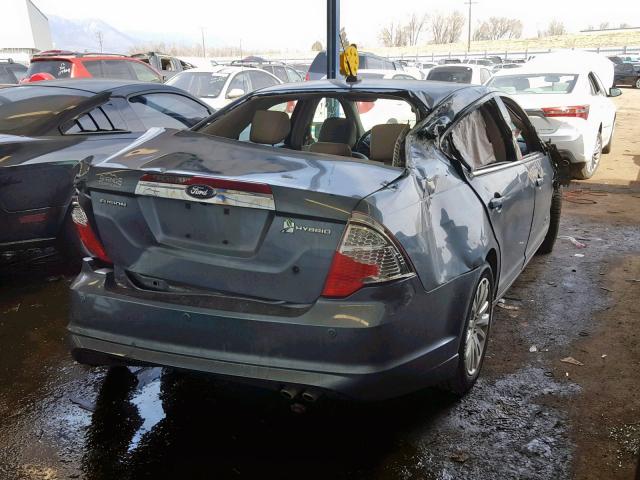 3FADP0L35BR128441 - 2011 FORD FUSION HYB BLUE photo 4