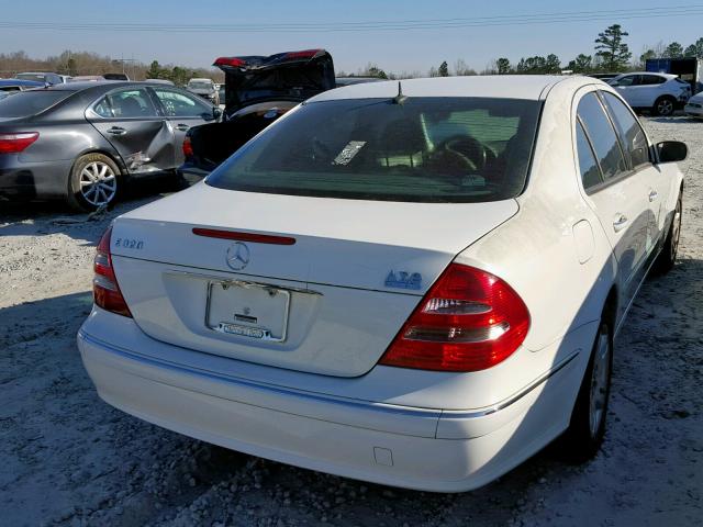 WDBUF65J23A270820 - 2003 MERCEDES-BENZ E 320 WHITE photo 4