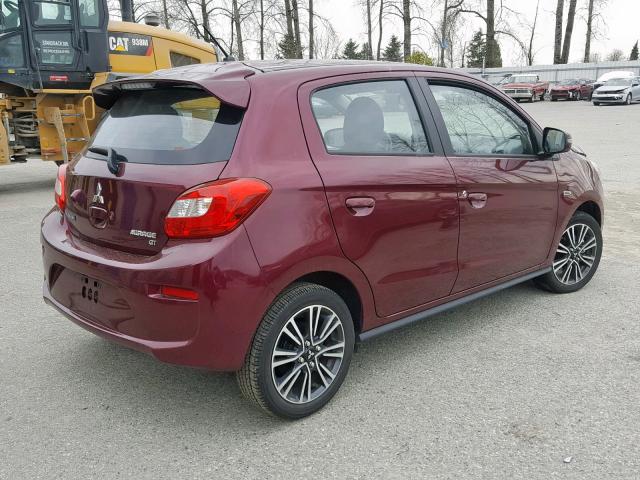 ML32A5HJ8HH021968 - 2017 MITSUBISHI MIRAGE GT MAROON photo 4