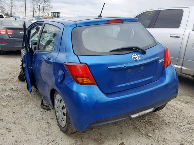 VNKKTUD32HA081107 - 2017 TOYOTA YARIS L BLUE photo 3