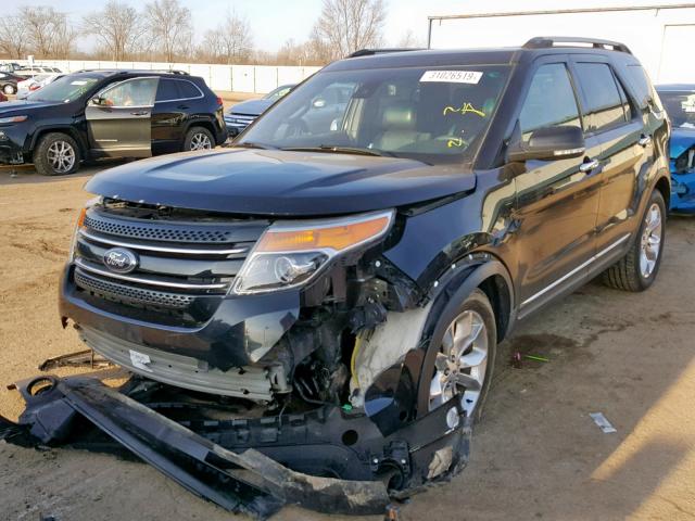 1FM5K8F84DGB46650 - 2013 FORD EXPLORER L BLACK photo 2