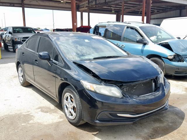 2HGFB2F51DH515112 - 2013 HONDA CIVIC LX BLACK photo 1