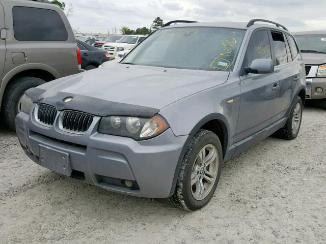 WBXPA93456WG87163 - 2006 BMW X3 3.0I SILVER photo 2