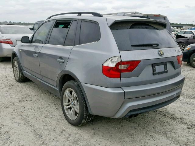 WBXPA93456WG87163 - 2006 BMW X3 3.0I SILVER photo 3