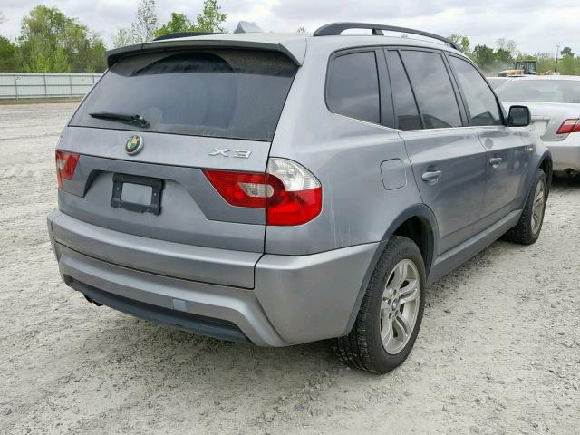 WBXPA93456WG87163 - 2006 BMW X3 3.0I SILVER photo 4