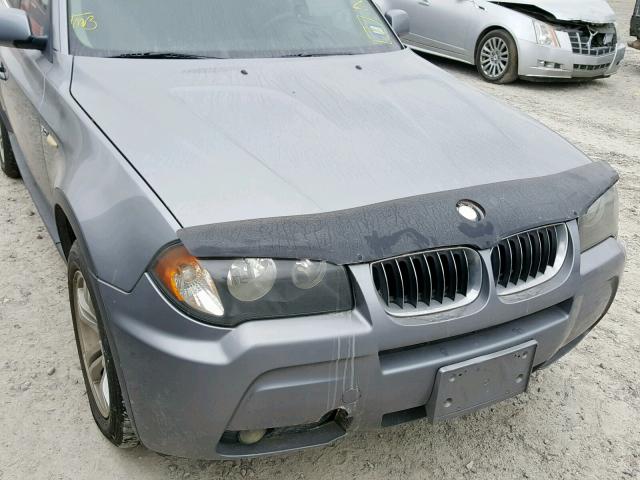 WBXPA93456WG87163 - 2006 BMW X3 3.0I SILVER photo 9