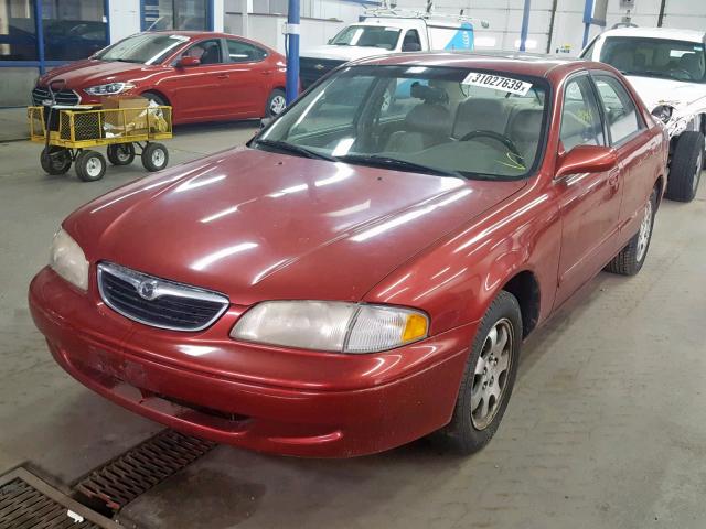 1YVGF22D9X5862472 - 1999 MAZDA 626 ES RED photo 2