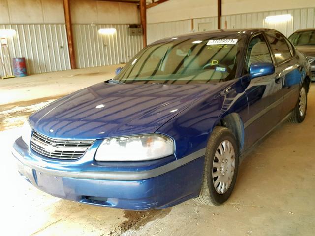 2G1WF52E559392722 - 2005 CHEVROLET IMPALA BLUE photo 2