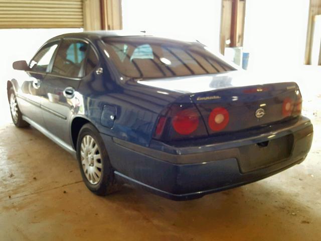 2G1WF52E559392722 - 2005 CHEVROLET IMPALA BLUE photo 3