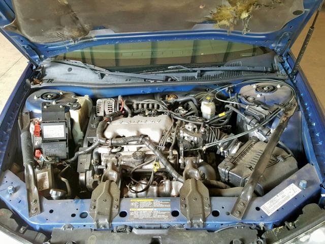 2G1WF52E559392722 - 2005 CHEVROLET IMPALA BLUE photo 7