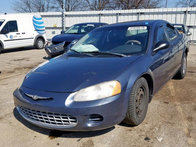 1C3EL46R42N217796 - 2002 CHRYSLER SEBRING LX GRAY photo 2