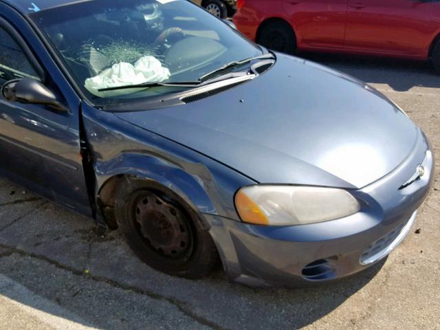 1C3EL46R42N217796 - 2002 CHRYSLER SEBRING LX GRAY photo 9