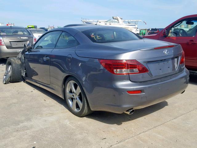 JTHFF2C25C2524639 - 2012 LEXUS IS 250 GRAY photo 3