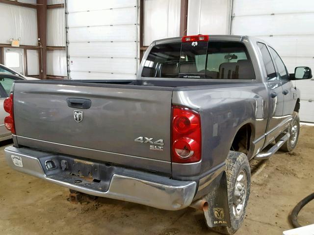 3D7KS28D38G168265 - 2008 DODGE RAM 2500 S GRAY photo 4