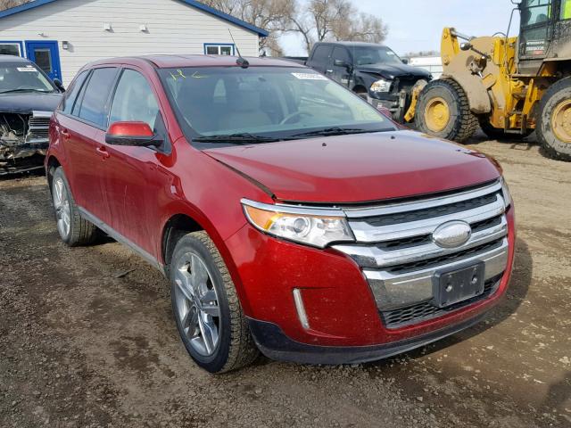 2FMDK4JC8DBE34887 - 2013 FORD EDGE SEL RED photo 1