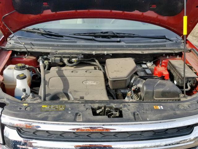 2FMDK4JC8DBE34887 - 2013 FORD EDGE SEL RED photo 7