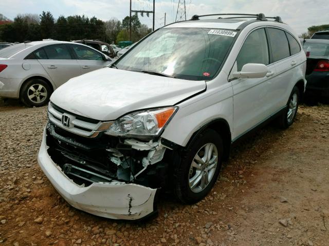 JHLRE3H72BC007452 - 2011 HONDA CR-V EXL WHITE photo 2