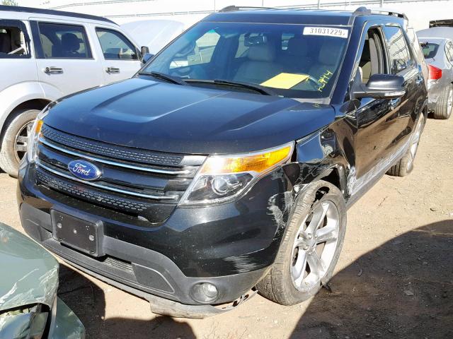 1FM5K7F88EGA59278 - 2014 FORD EXPLORER L BLACK photo 2