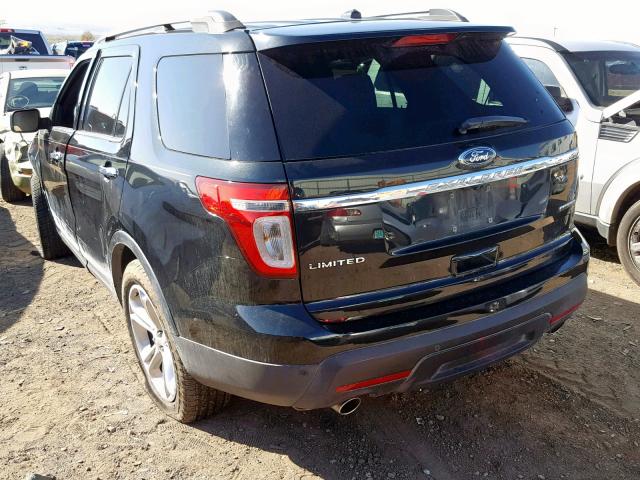 1FM5K7F88EGA59278 - 2014 FORD EXPLORER L BLACK photo 3