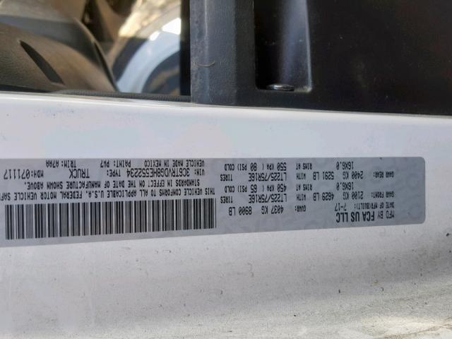 3C6TRVDG8HE552234 - 2017 RAM PROMASTER 白色 照片 10