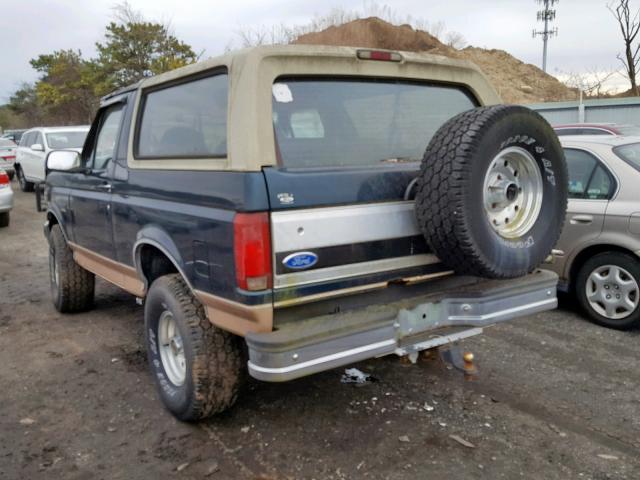 1FMEU15H3SLB81252 - 1995 FORD BRONCO U10 GREEN photo 3