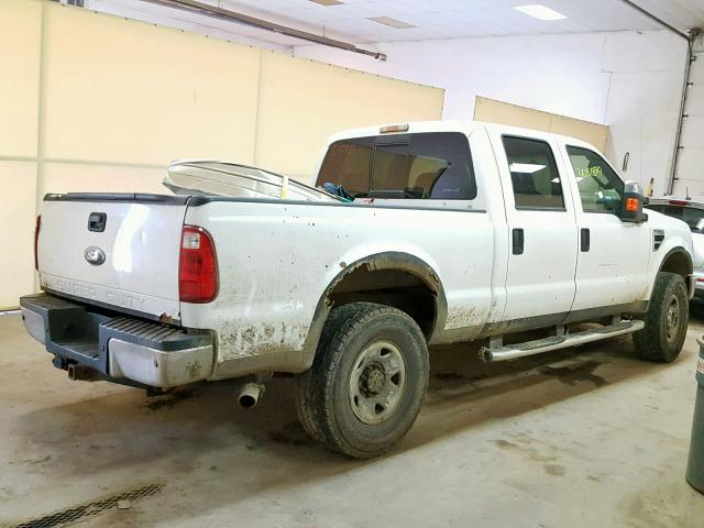1FTSW21538EE50480 - 2008 FORD F250 SUPER WHITE photo 4