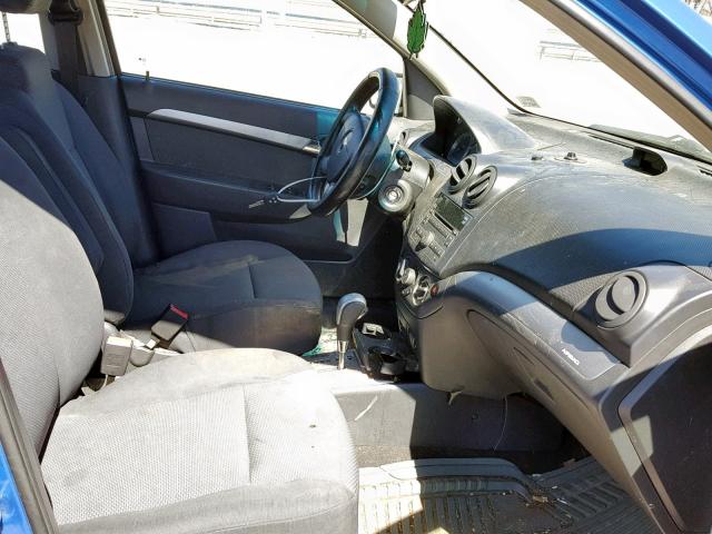 KL1TD5DE3AB072585 - 2010 CHEVROLET AVEO LS BLUE photo 5