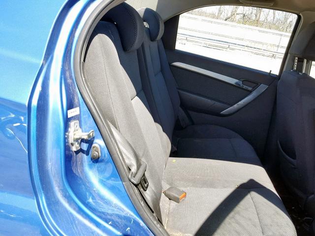 KL1TD5DE3AB072585 - 2010 CHEVROLET AVEO LS BLUE photo 6