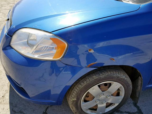 KL1TD5DE3AB072585 - 2010 CHEVROLET AVEO LS BLUE photo 9