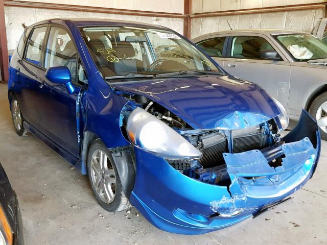 JHMGD38658S031238 - 2008 HONDA FIT SPORT BLUE photo 1