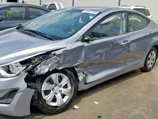 5NPDH4AE0GH676683 - 2016 HYUNDAI ELANTRA SE BLUE photo 10