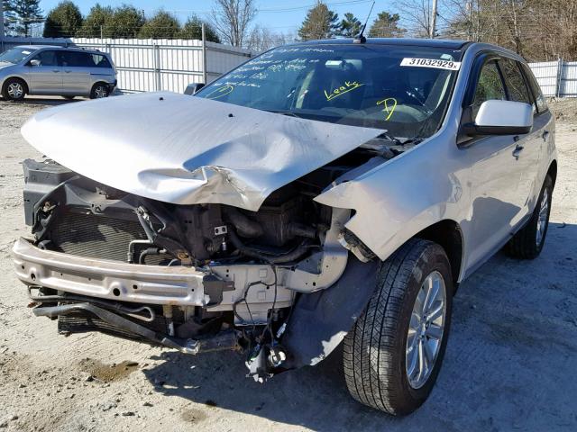 2FMDK48C59BB04721 - 2009 FORD EDGE SEL SILVER photo 2