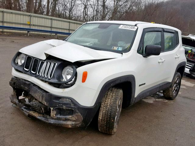 ZACCJBAT8GPD90106 - 2016 JEEP RENEGADE S თეთრი ფოტო 2