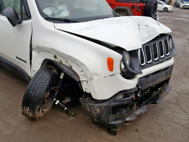 ZACCJBAT8GPD90106 - 2016 JEEP RENEGADE S თეთრი ფოტო 9