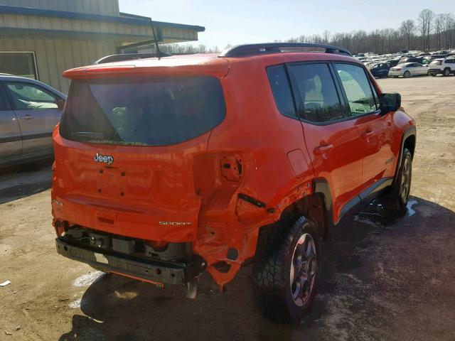 ZACCJBAB0JPH44148 - 2018 JEEP RENEGADE S ნარინჯისფერი ფოტო 4