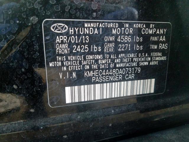 KMHEC4A48DA073179 - 2013 HYUNDAI SONATA HYBRID  photo 10