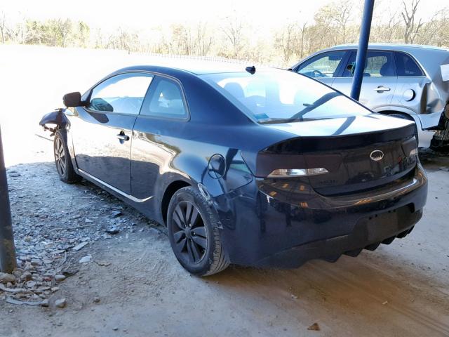 KNAFU6A28D5657393 - 2013 KIA FORTE EX BLACK photo 3