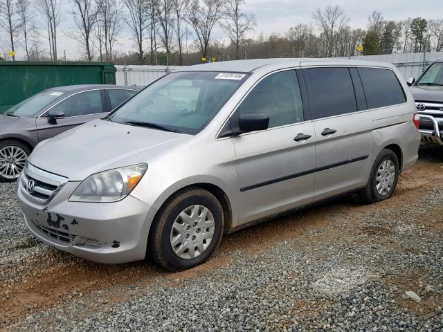 5FNRL38297B115634 - 2007 HONDA ODYSSEY LX SILVER photo 2